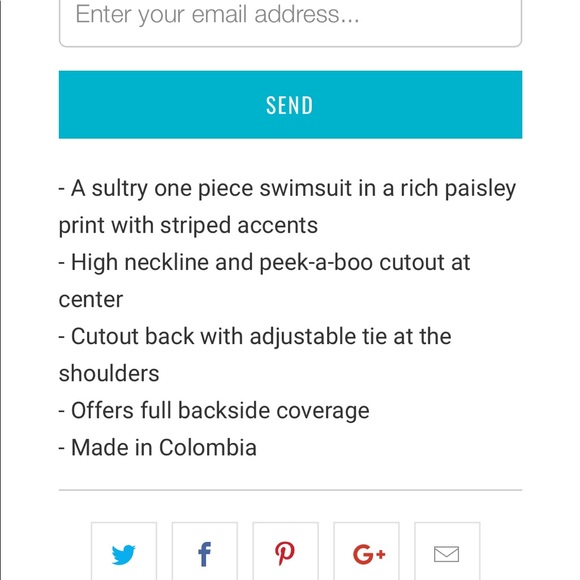 Orange Paisley One-Piece w/cutouts & open back! - Picture 6 of 6